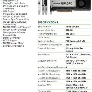especificaciones NVIDIA Quadro K6000