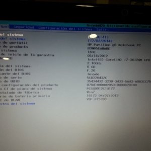 3 bios Hp Pavilion g6 2006ss