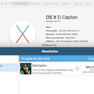 GFXBenchGL IntelHD4400 osx el capitan