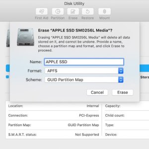 disk utility erase