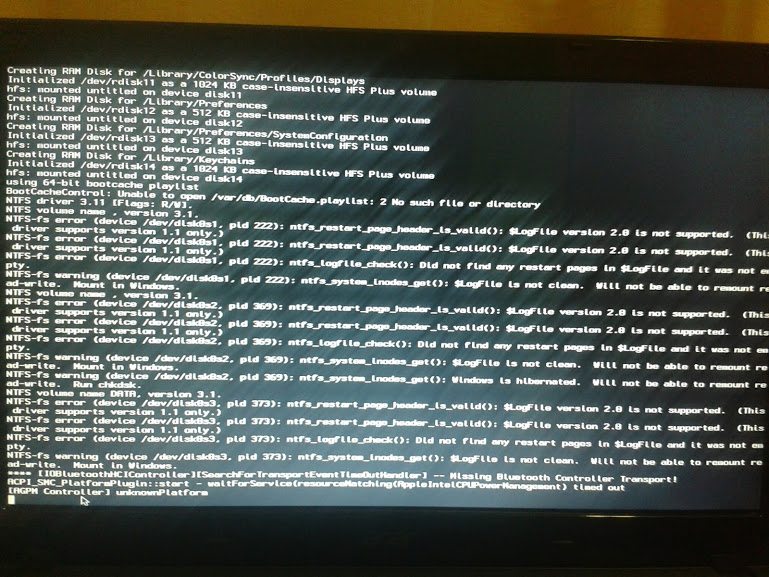 Acer Aspire 5749 kernel panic