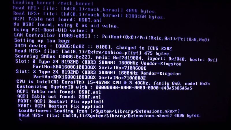 i5 4670k error kernel panic