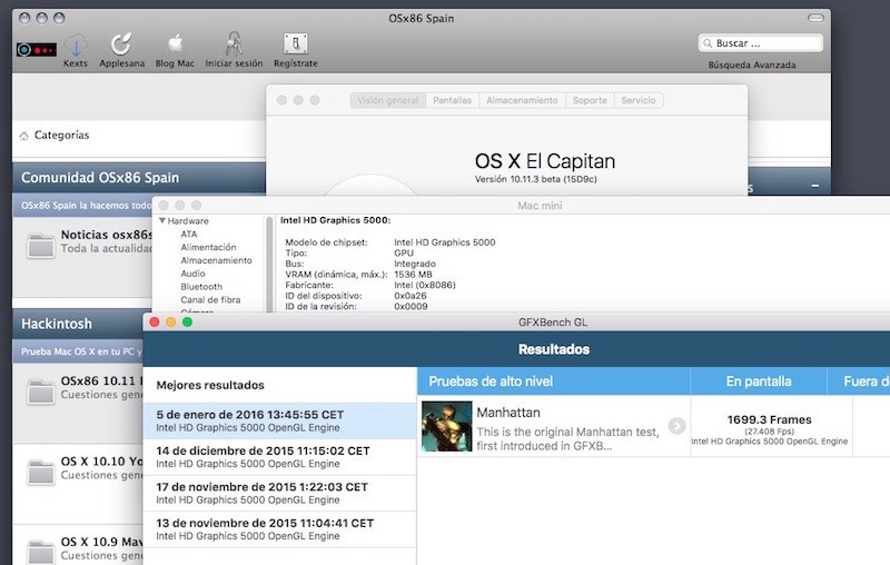 Intel HD 5000 OS X El Capitan 10.11.3 BUILD 15D9c